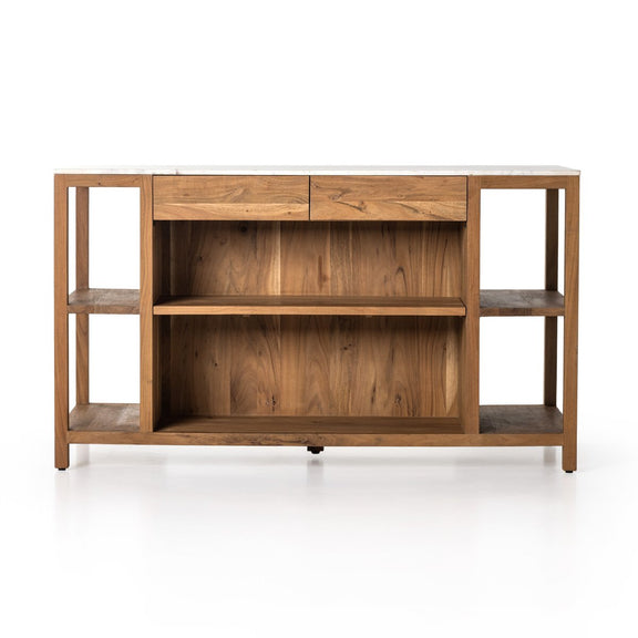 Indira Kitchen Island - Smoked Acacia