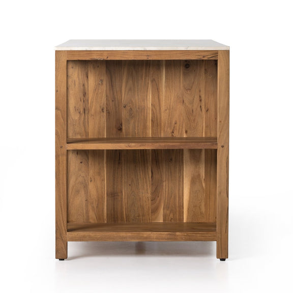 Indira Kitchen Island - Smoked Acacia