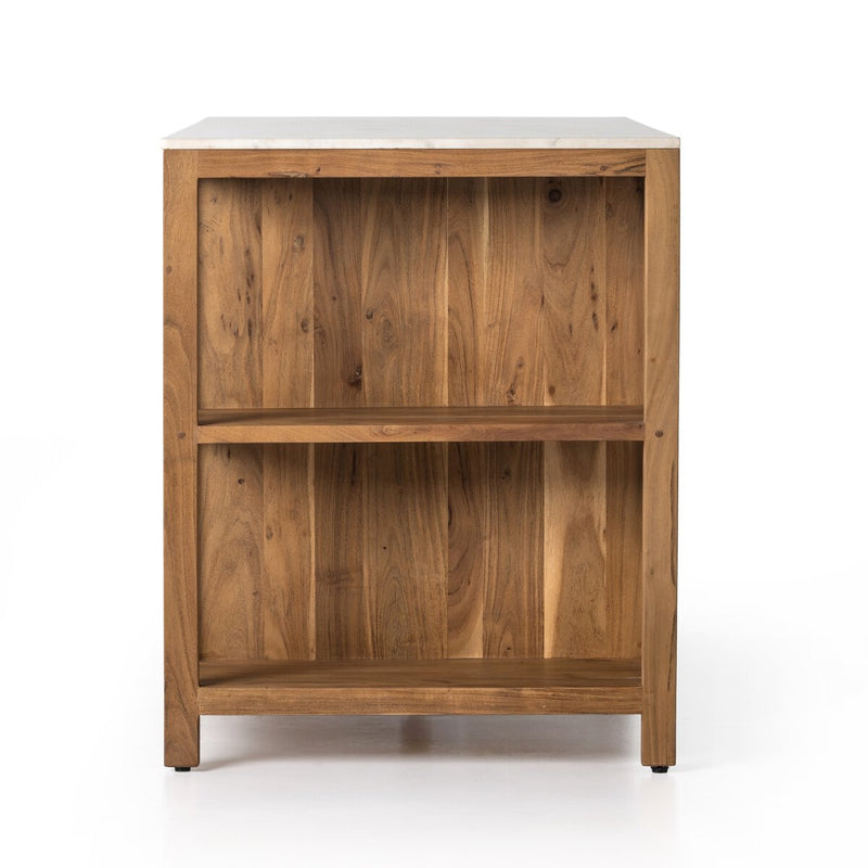 Indira Kitchen Island - Smoked Acacia