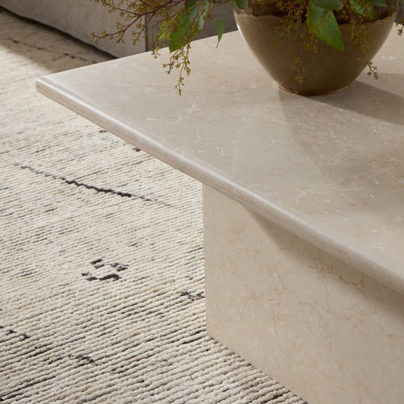 Arum Coffee Table - Cream Marble