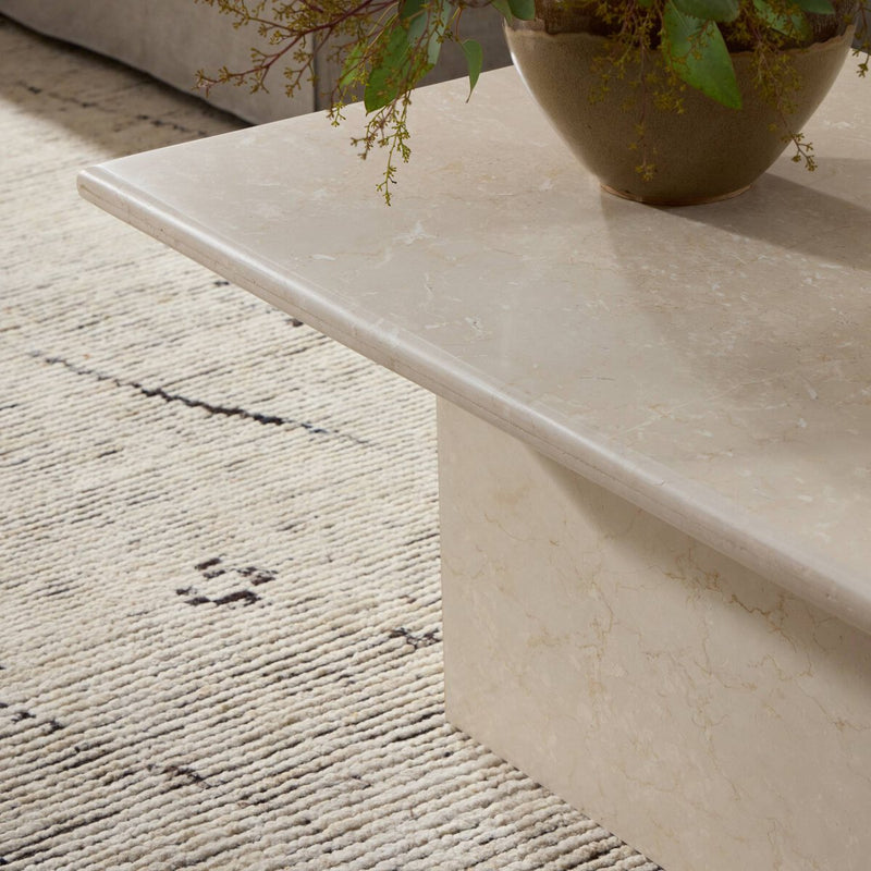 Arum Coffee Table - Cream Marble