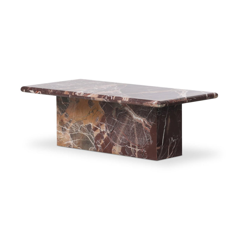 Arum Coffee Table - Merlot Marble