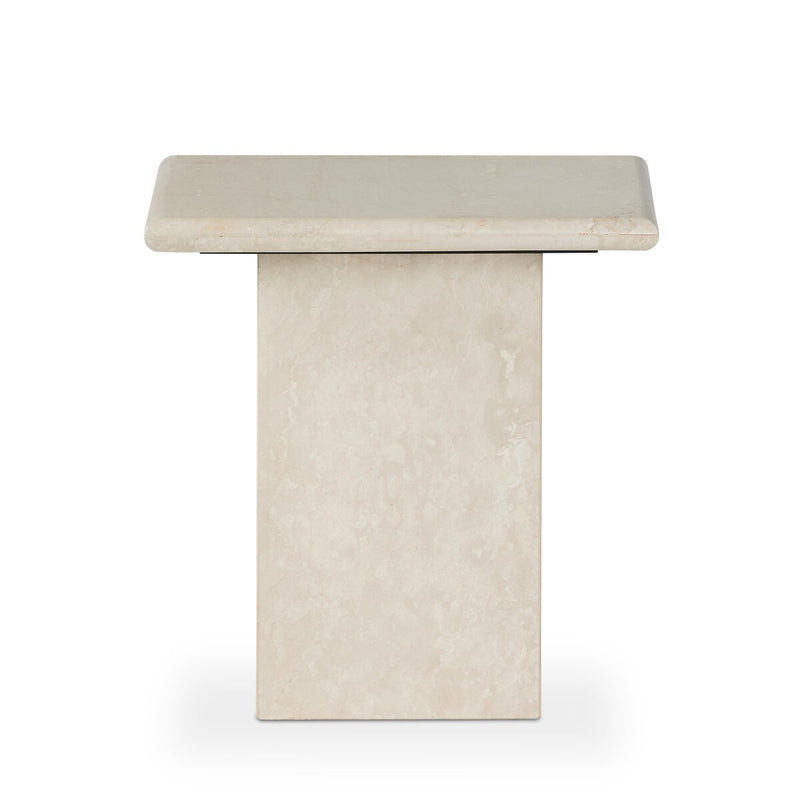 Arum End Table - Cream Marble