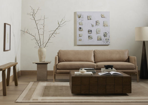 Arum End Table - Cream Marble