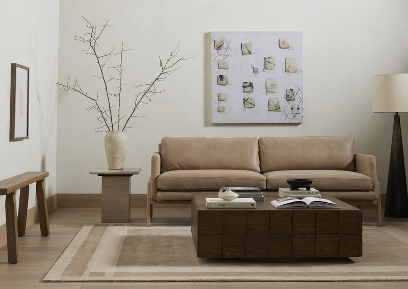 Arum End Table - Cream Marble