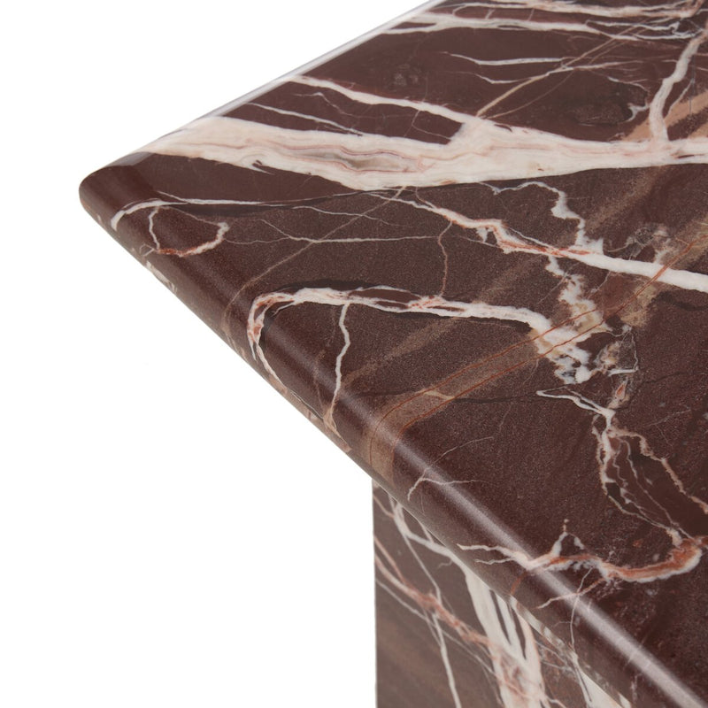 Arum End Table - Merlot Marble