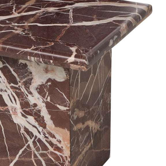 Arum End Table - Merlot Marble