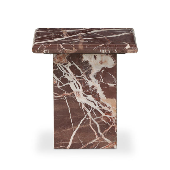 Arum End Table - Merlot Marble