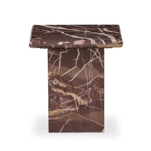 Arum End Table - Merlot Marble
