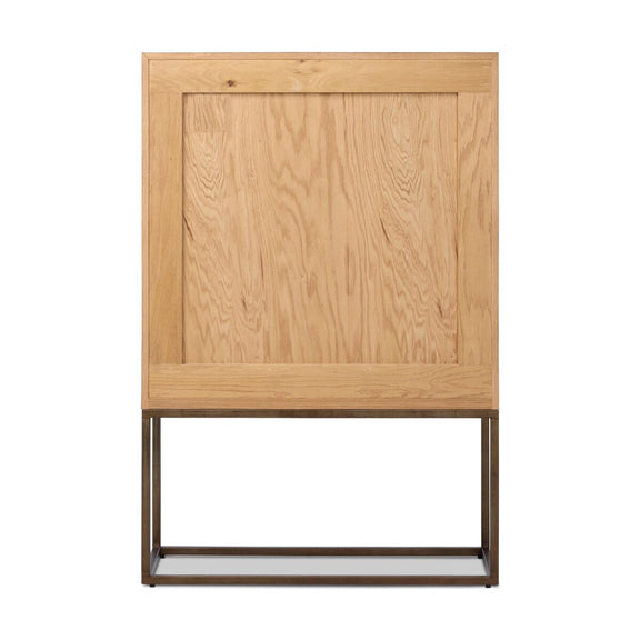 Roman Bar Cabinet - Antiqued Brass Aluminum