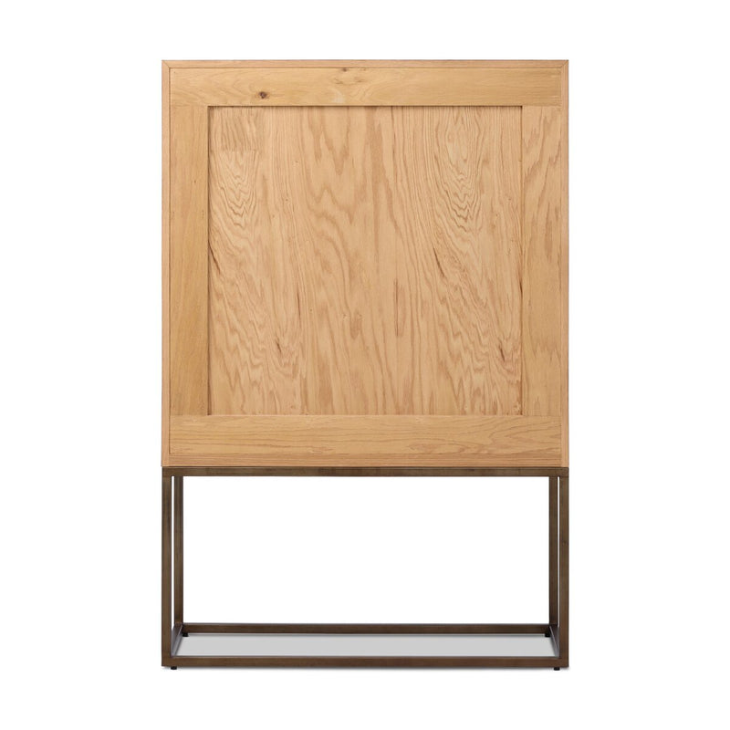 Roman Bar Cabinet - Antiqued Brass Aluminum