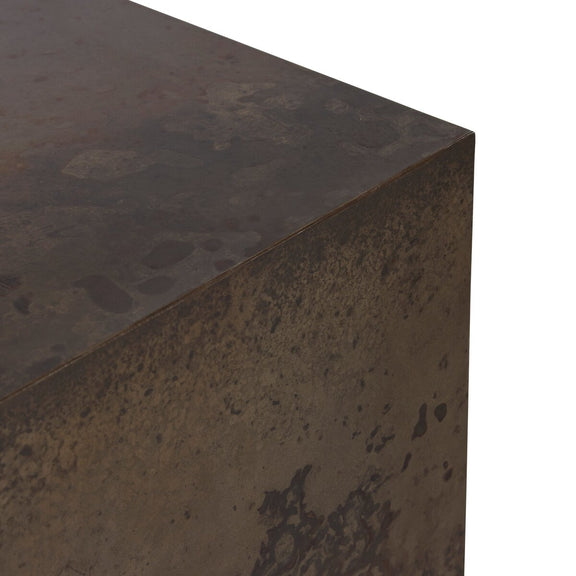 Roman Bar Cabinet - Antiqued Brass Aluminum