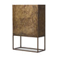 Roman Bar Cabinet - Antiqued Brass Aluminum