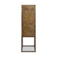 Roman Bar Cabinet - Antiqued Brass Aluminum