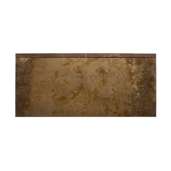 Roman Bar Cabinet - Antiqued Brass Aluminum