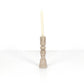 Rosette Taper Candlesticks - Taupe