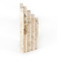 Stepped Bookends - White Travertine
