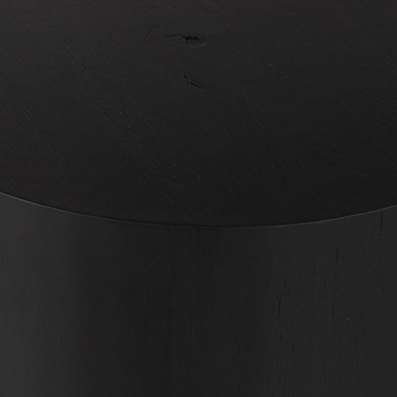 Humphrey Round End Table - Coal On Oak