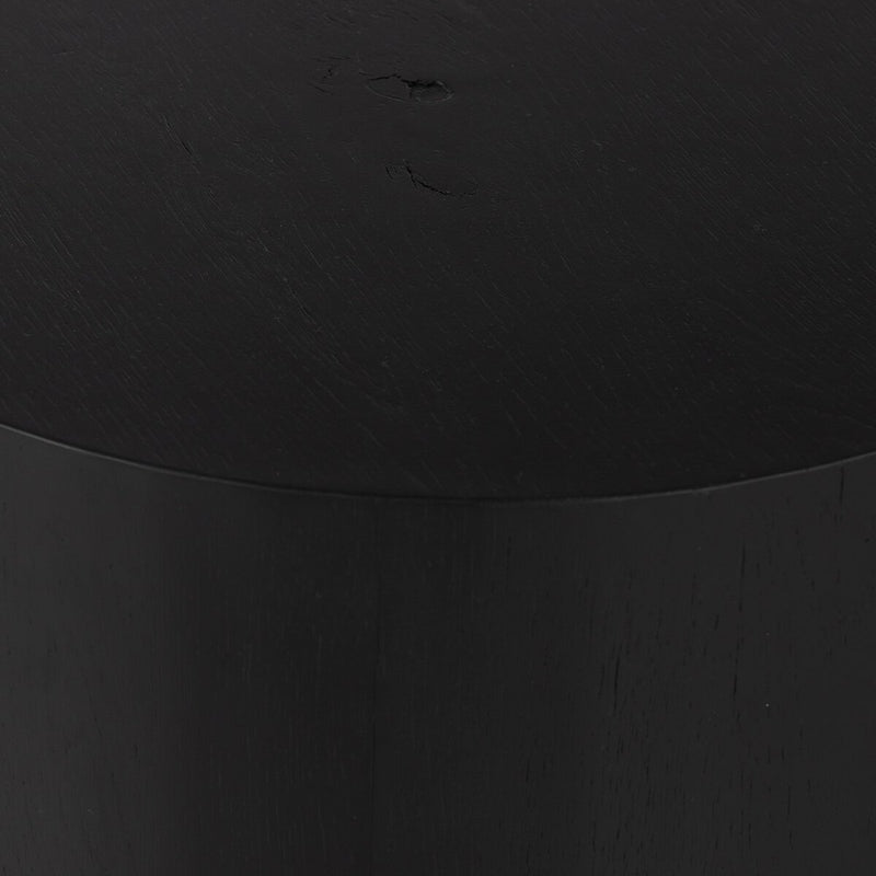 Humphrey Round End Table - Coal On Oak