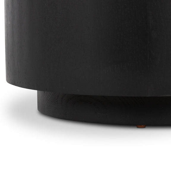 Humphrey Round End Table - Coal On Oak