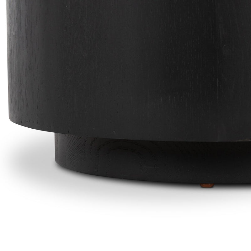 Humphrey Round End Table - Coal On Oak
