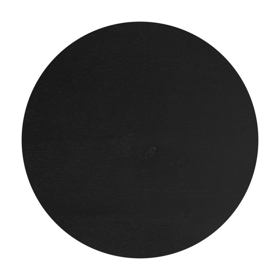 Humphrey Round End Table - Coal On Oak