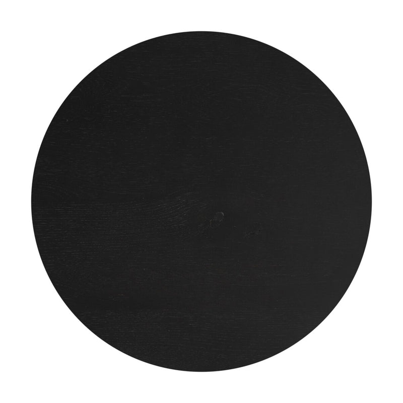 Humphrey Round End Table - Coal On Oak