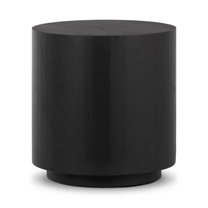 Humphrey Round End Table - Coal On Oak