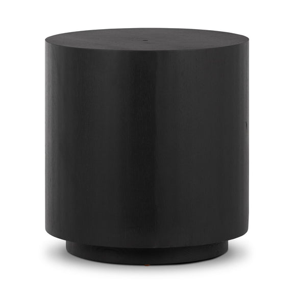 Humphrey Round End Table - Coal On Oak