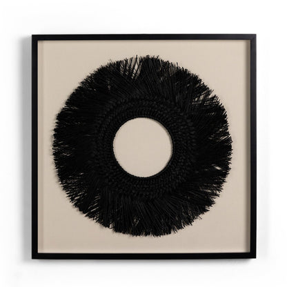 Ari Framed Seagrass Object - Black Maple
