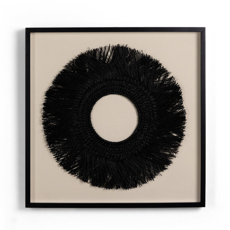 Ari Framed Seagrass Object - Black Maple
