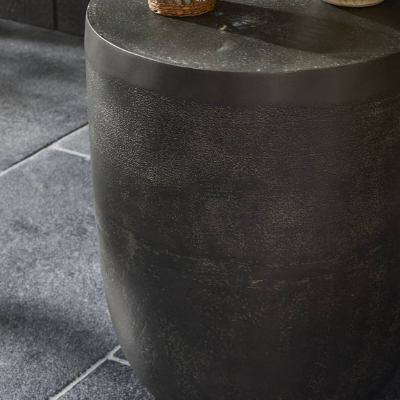 Basil Outdoor Drink Table - Aged Grey