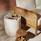 Basil Outdoor Drink Table - Matte White