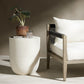 Basil Outdoor Drink Table - Matte White