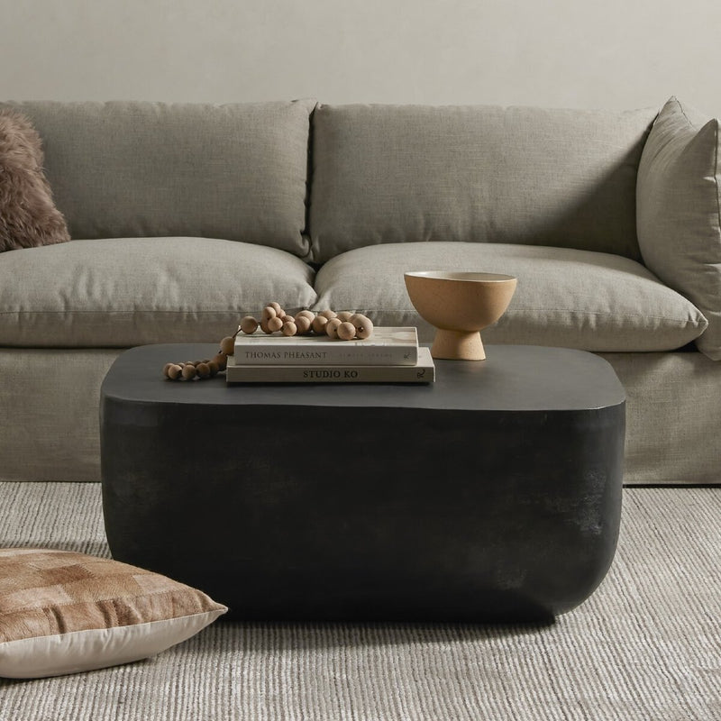 Basil Square Outdoor Coffee Table - Aged Grey