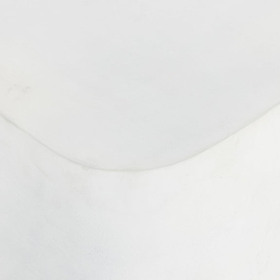Basil Square Outdoor End Table - Matte White