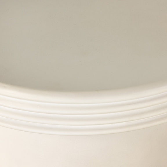 Grecia Outdoor End Table - White Concrete