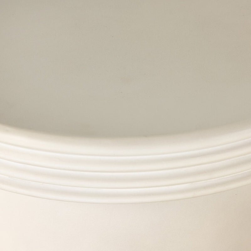 Grecia Outdoor End Table - White Concrete