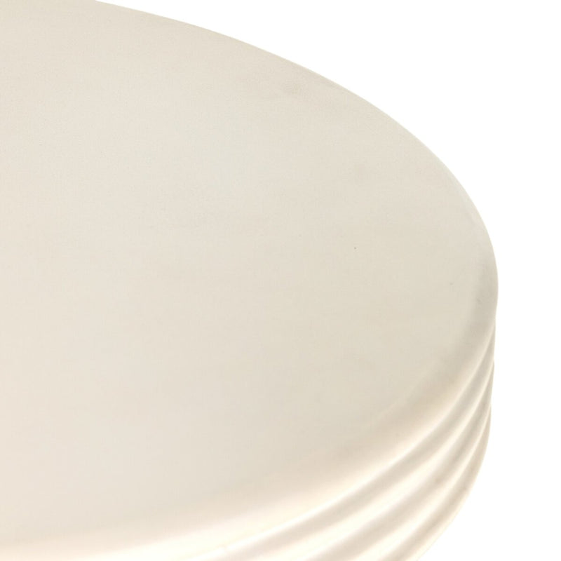Grecia Outdoor End Table - White Concrete
