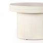 Grecia Outdoor End Table - White Concrete