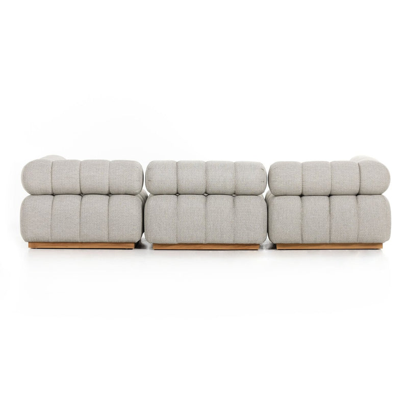 Roma Outdoor 3-Piece Sectional - Faye Ash