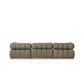 Roma Outdoor 3-Piece Sectional - Alessi Fawn