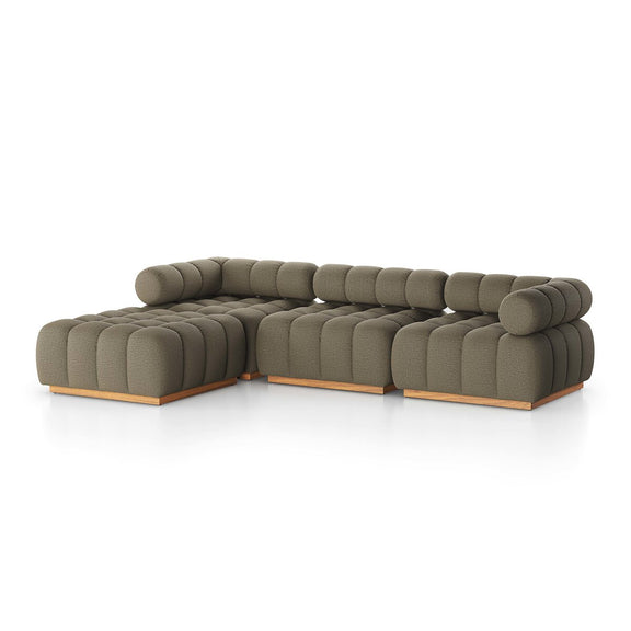 Roma Outdoor 3-Piece Sectional - Alessi Fawn