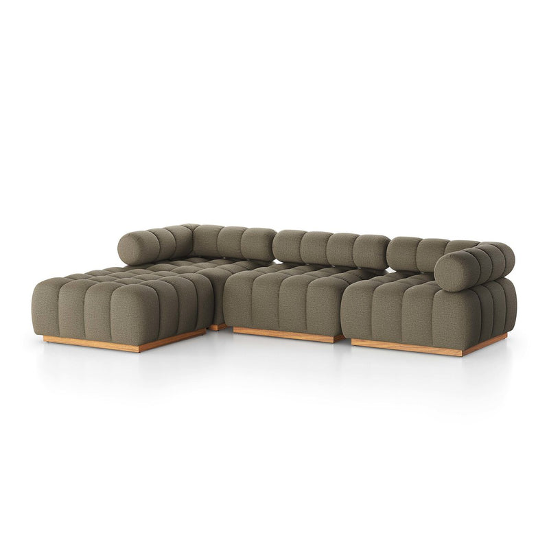Roma Outdoor 3-Piece Sectional - Alessi Fawn