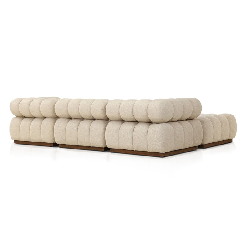 Roma Outdoor 3-Piece Sectional - Hayes Cream