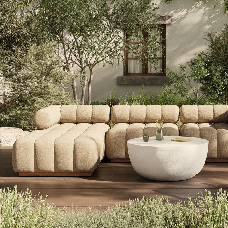 Roma Outdoor 3-Piece Sectional - Hayes Cream