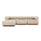 Roma Outdoor 3-Piece Sectional - Hayes Cream