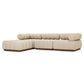 Roma Outdoor 3-Piece Sectional - Hayes Cream