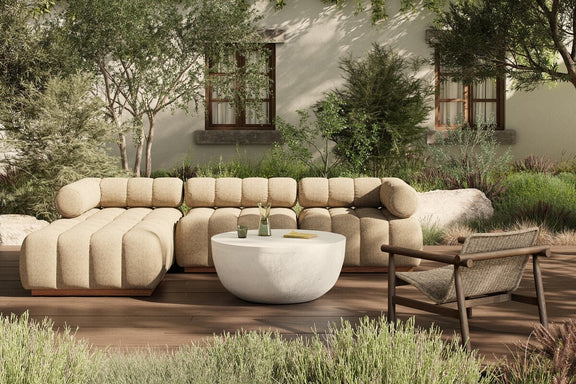 Roma Outdoor 3-Piece Sectional - Hayes Cream