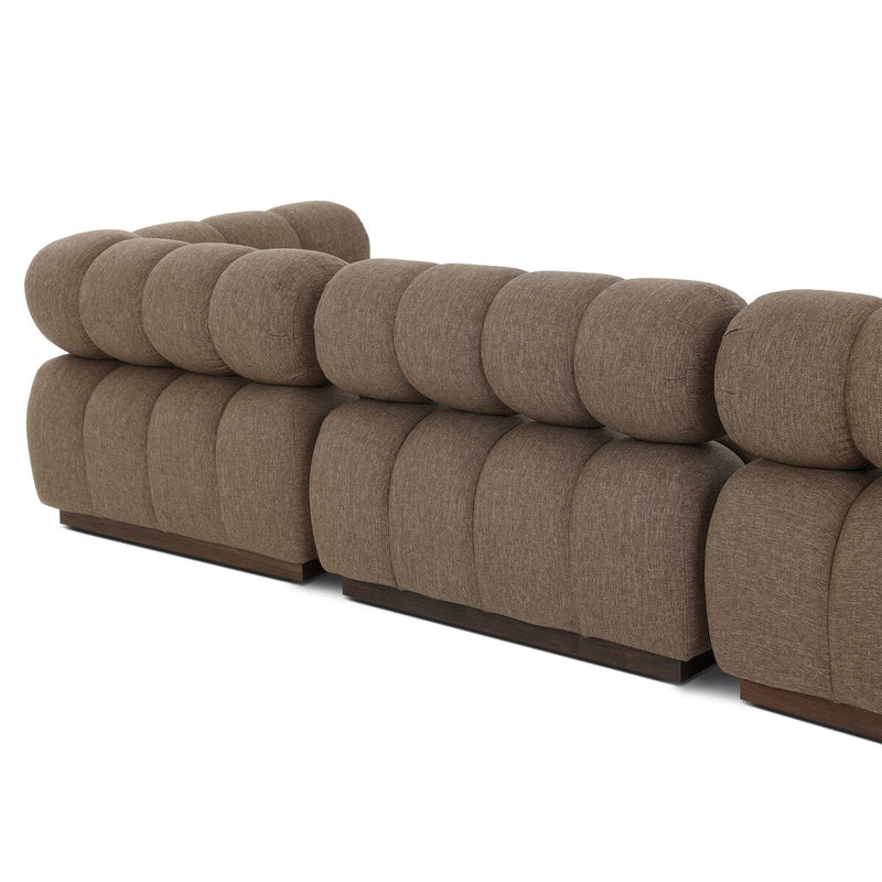 Roma Outdoor 3-Piece Sectional - Ellor Brown